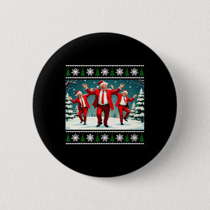 Bóton Redondo 5.08cm Natal Donald Trump Presidente 2024 Dançar Funn