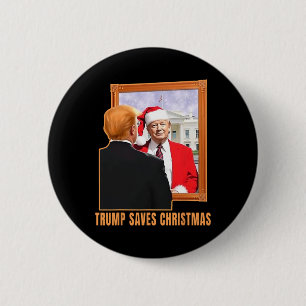 Bóton Redondo 5.08cm Natal Donald Trump Presidente 2024 Trump Saves