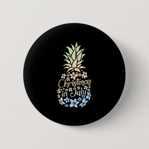Bóton Redondo 5.08cm Natal Em Julho Colorido Pineapple Praia Verão