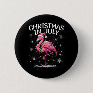 Bóton Redondo 5.08cm Natal Em Julho Papais noeis Flamingo Mulheres De V