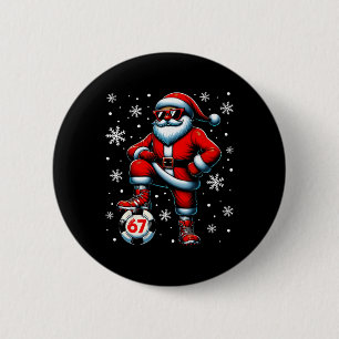 Bóton Redondo 5.08cm Natal engraçado futebol legal Papai Noel 6 7 Meme 