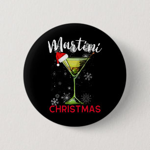 Bóton Redondo 5.08cm Natal Martini Tail Feliz Hour Divertido Beber Pres