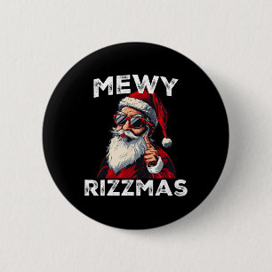 Bóton Redondo 5.08cm Natal Mewy Rizzmas Engraçado Papai Noel Mia Piada