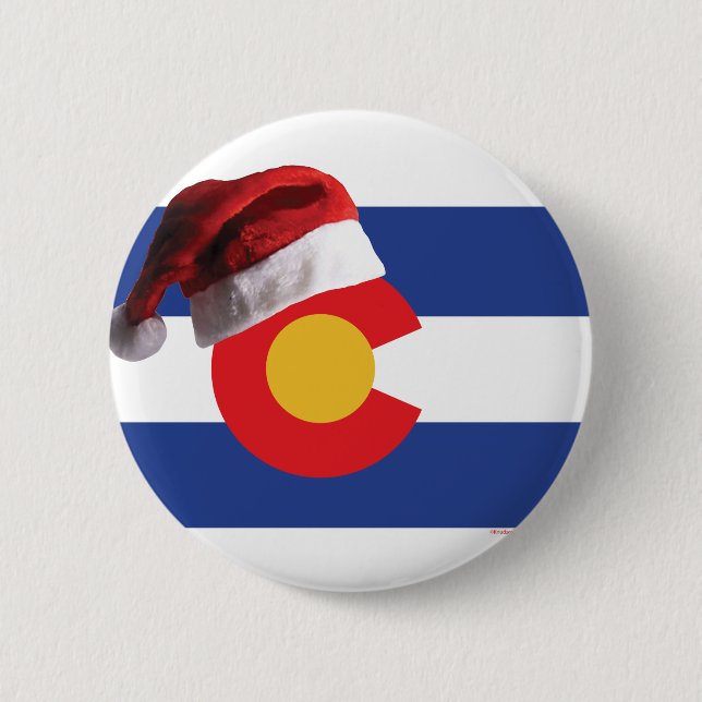 Bóton Redondo 5.08cm Natal no Colorado (Frente)