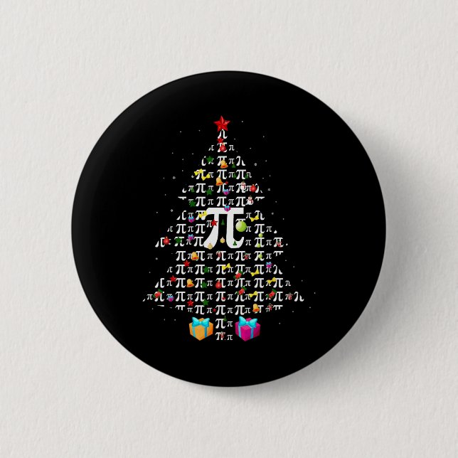 Bóton Redondo 5.08cm Natal Pi Engraçado Matemática Pi Dia Natal Tr (Frente)