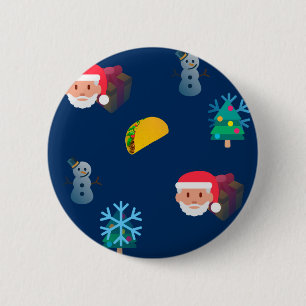 Bóton Redondo 5.08cm natal taco emoji