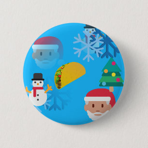 Bóton Redondo 5.08cm natal taco emoji