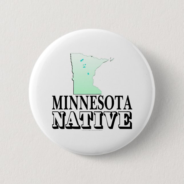 Bóton Redondo 5.08cm Nativo de Minnesota (Frente)
