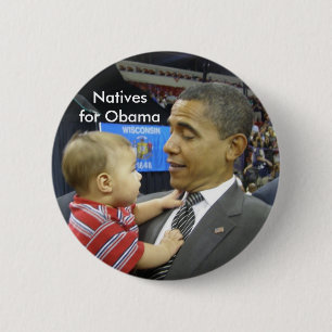 Bóton Redondo 5.08cm Nativos para Obama