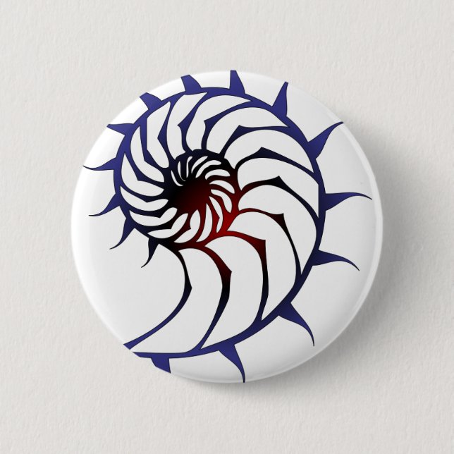 Bóton Redondo 5.08cm Nautilus tribal (Frente)