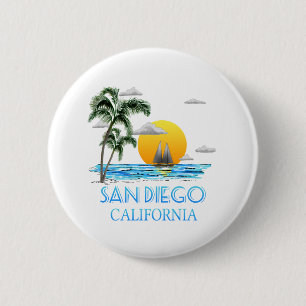 Bóton Redondo 5.08cm Navigação de San Diego Califórnia