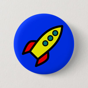 Bóton Redondo 5.08cm Navio de Rocket dos desenhos animados