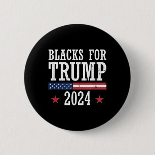 Bóton Redondo 5.08cm Negros Para A Eleição Presidencial De Trump 2024