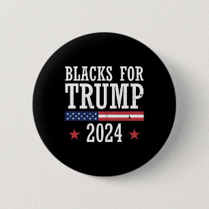 Bóton Redondo 5.08cm Negros Para Trump 2024 Republica Presidencial