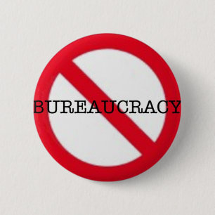 Bóton Redondo 5.08cm Nenhum botão da burocracia