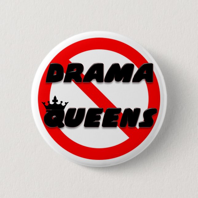 Bóton Redondo 5.08cm Nenhum Queens do drama (Frente)