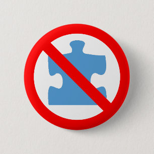 Bóton Redondo 5.08cm Nenhuns botões do quebra-cabeça