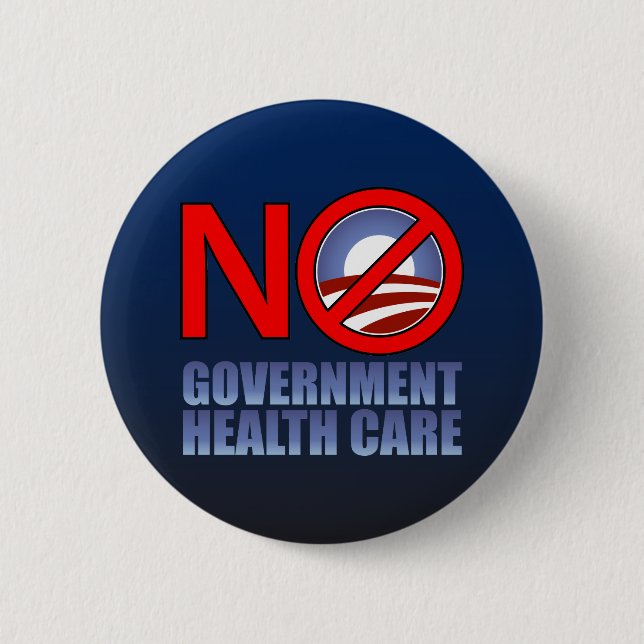 Bóton Redondo 5.08cm Nenhuns cuidados médicos do governo (Frente)