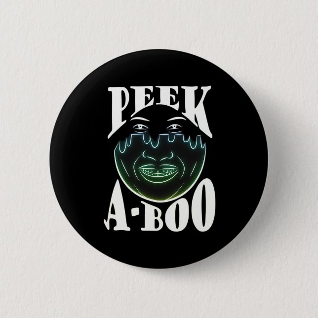 Bóton Redondo 5.08cm Neon Colour Trabalho de arte - Peekabo (Frente)