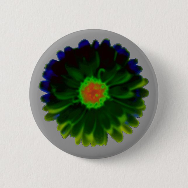 Bóton Redondo 5.08cm Neon Marigold Button (Frente)
