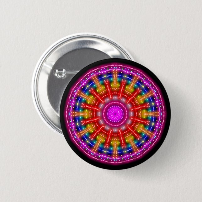 Bóton Redondo 5.08cm Neon Medallion (Frente & Verso)
