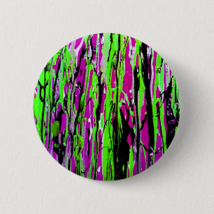 Bóton Redondo 5.08cm Neon Splatter Paint Purple Verde e Preto