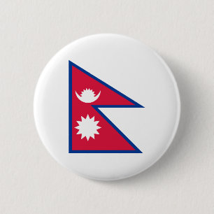 Bóton Redondo 5.08cm Nepal - Bandeira do Nepal