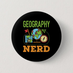Bóton Redondo 5.08cm Nerd geográfico