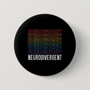 Bóton Redondo 5.08cm Neurodivergente Neurodiversidade Arco-Íris Adhd As