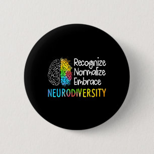 Bóton Redondo 5.08cm NeuroDiversidade Autismo Espectro Asd Arco-Íris Br
