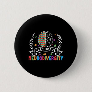 Bóton Redondo 5.08cm Neurodiversidade Engraçada Dislexia Sensibilização