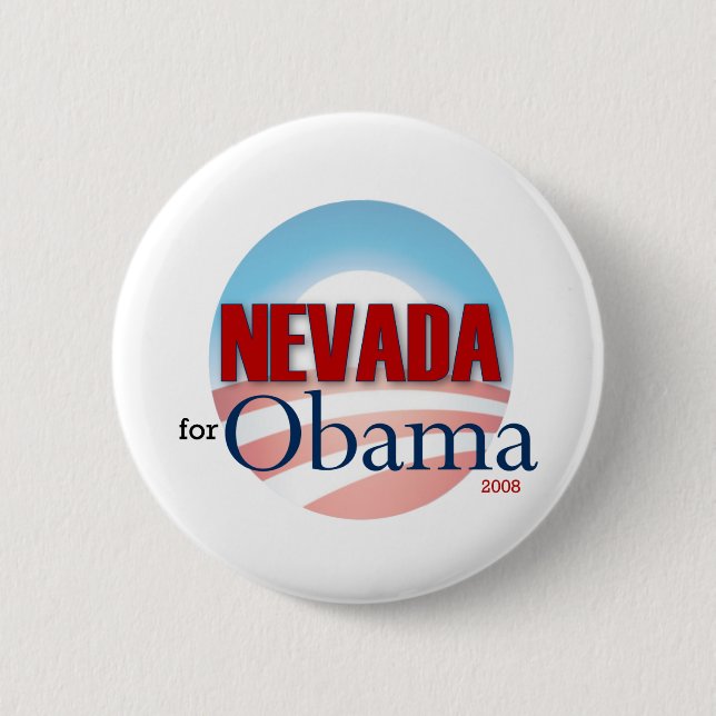 Bóton Redondo 5.08cm NEVADA para Obama (Frente)