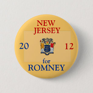 Bóton Redondo 5.08cm New-jersey para Romney 2012