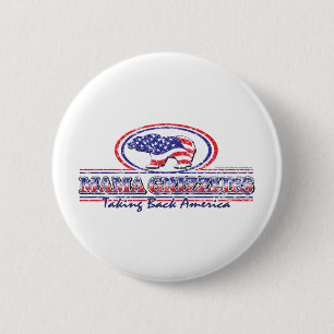 Bóton Redondo 5.08cm NEW-Patriotic-Grizzly
