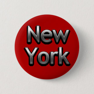 Bóton Redondo 5.08cm New York industrial - no vermelho
