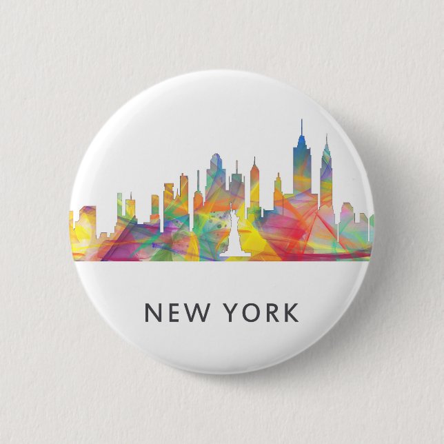 BÓTON REDONDO 5.08CM NEW YORK, SKYLINE WB1 DE NY - (Frente)