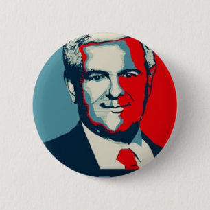 Bóton Redondo 5.08cm Newt Gingrich 2012