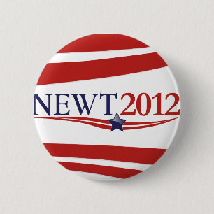 Bóton Redondo 5.08cm Newt Gingrich 2012