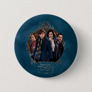 Bóton Redondo 5.08cm NEWT SCAMANDER™ and Company Art Nouveau Frame