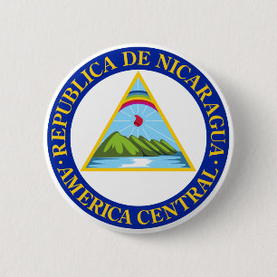 Bóton Redondo 5.08cm NICARÁGUA - bandeira/emblema/brasão/símbolo