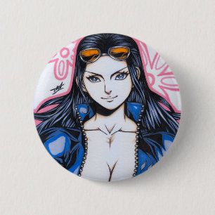 Bóton Redondo 5.08cm Nico Robin ~ Criança Diabólica