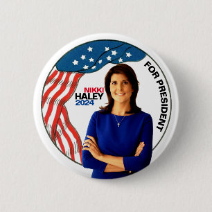 Bóton Redondo 5.08cm Nikki Haley para o Presidente 2024