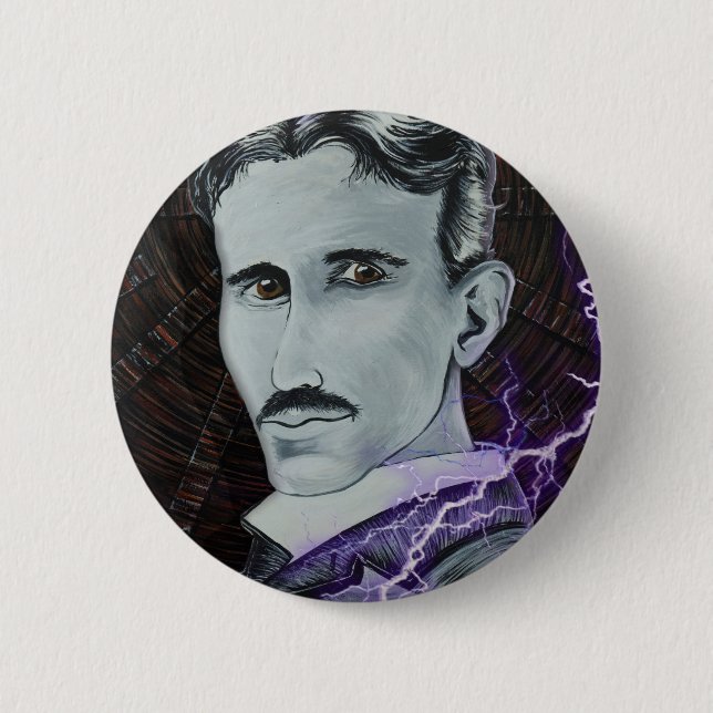 Bóton Redondo 5.08cm Nikola Tesla (Frente)