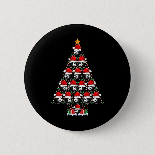 Bóton Redondo 5.08cm Nine Ball Christmas Tree Light Player Nine Ball (Frente)