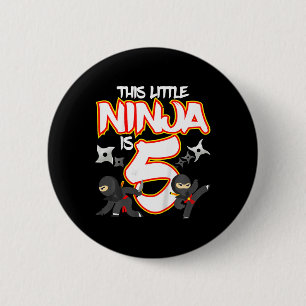 Bóton Redondo 5.08cm Ninja Festa de aniversário Artes Marciais Karat, 5