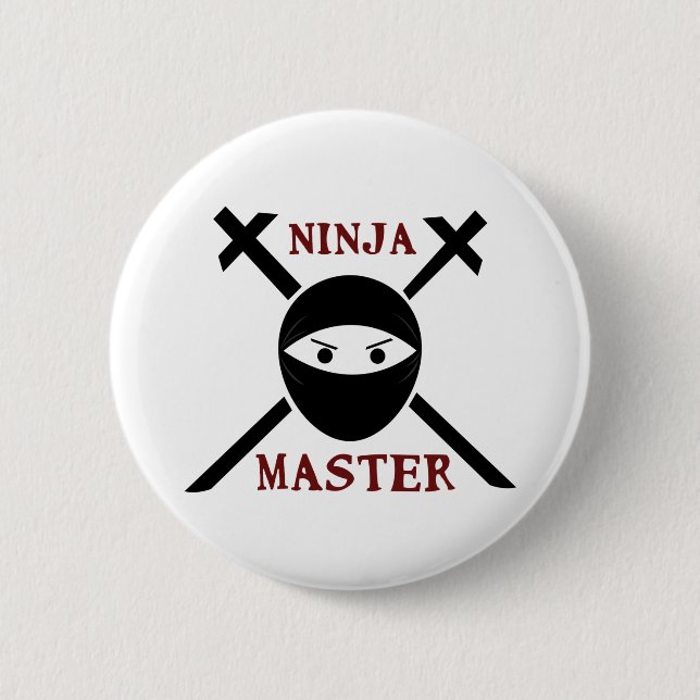 Bóton Redondo 5.08cm Ninja Master (Frente)