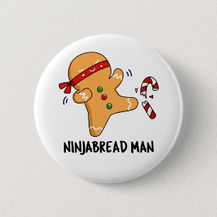 Bóton Redondo 5.08cm Ninjabread - Pun Gingerbread