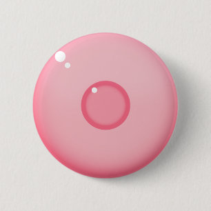 Bóton Redondo 5.08cm Nipple Rosa