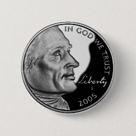 Bóton Redondo 5.08cm Níquel dos Estados Unidos