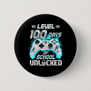 Bóton Redondo 5.08cm Nível 100 Dias De Escola Desbloqueado Vídeo Gamer